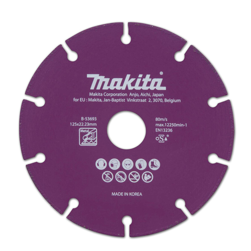 

Алмазный диск Makita Specialized по металлу 125х22.23x1.3мм (B-53693)