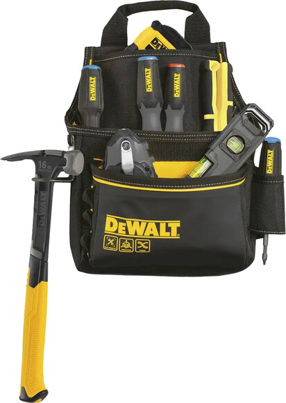 Профессиональная сумка для инструмента DeWALT DWST40101-1 с поясом и скобой для молотка изображение 2