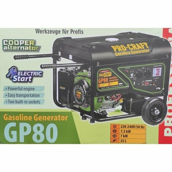 Бензиновий генератор Procraft GP80 (080000) фото 6