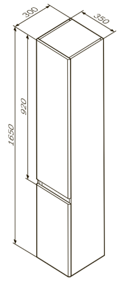 Шкаф-пенал подвесной AM.PM X-Joy, правый, 35 см, M85CHR0356WG38 изображение 5