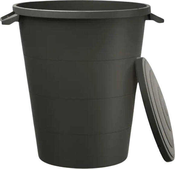 Бак для мусора Prosperplast Smooth 120 л, черный (5905197463322) изображение 2