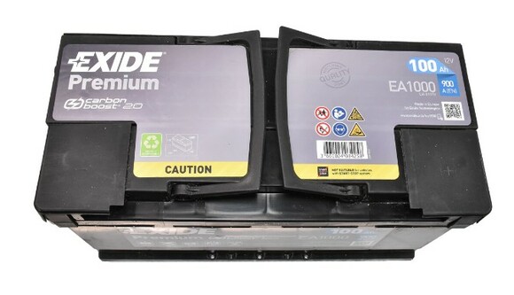 Акумулятор EXIDE EA1000 Premium, 100Ah/900A фото 2