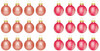 Набор елочных игрушек House of Seasons 2.5 см, 24 шт. (розовый) (8718861800005)