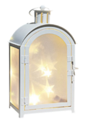Ліхтар декоративний металевий Luca Lighting, білий, 11х7.5х20 см (8712799736795)