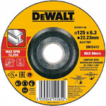 Диск шліфувальний DeWALT 125х6.3х22.23 мм, по металу, вигнутого профілю (DT43917)