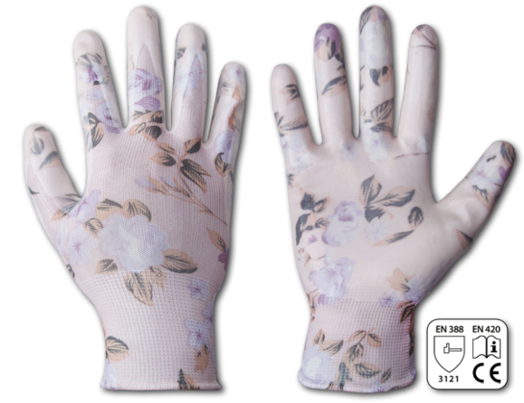 Перчатки защитные BRADAS NITROX FLOWERS RWNF8 нитрил, размер 8