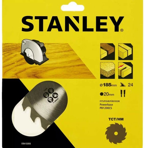 Диск пиляльний Stanley 185х20 мм (STA13355)