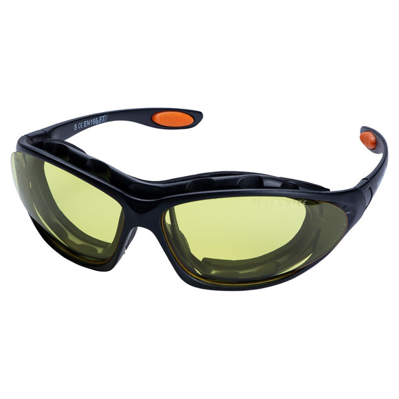 Очки защитные Sigma с обтюратором и сменными дужками Super Zoom anti-scratch/anti-fog янтарь (9410921) изображение 2