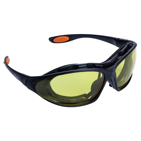 Очки защитные Sigma с обтюратором и сменными дужками Super Zoom anti-scratch/anti-fog янтарь (9410921) изображение 4