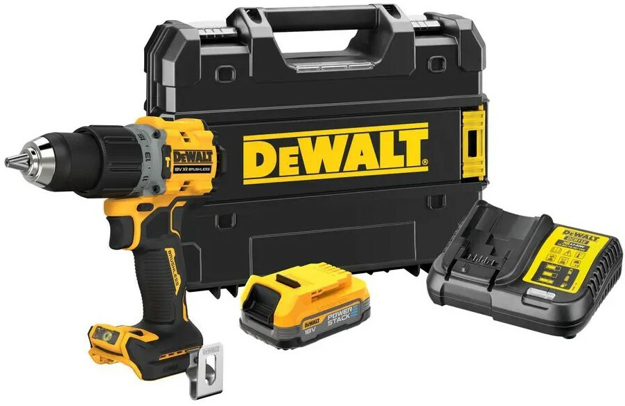 

Дрель-шуруповерт аккумуляторный бесщеточный ударный DeWalt DCD805E1T+DCB183