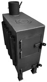 Печка-буржуйка с радиатором и варочной поверхностью 3кВт СИЛА (960012)