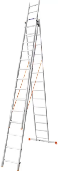 Лестница алюминиевая трехсекционная BLUETOOLS 3x14 (160-9714) изображение 3