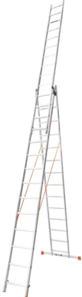 Лестница алюминиевая трехсекционная BLUETOOLS 3x14 (160-9714) изображение 4