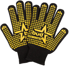 Перчатки BudMonster трикотажные с ПВХ рисунком Звезда, черные, 7 класс, р10 (11109271)