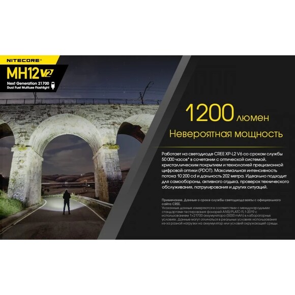 Тактичний ліхтар Nitecore MH12 V2 (6-1156_V2) фото 17