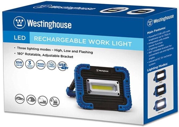 Фонарь прожектор Westinghouse 10W COB LED WF57 + Micro USB кабель в комплекте изображение 3