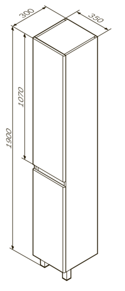 Шкаф-пенал напольный AM.PM X-Joy, левый, 35 см, M85CSL0351WG38 изображение 5