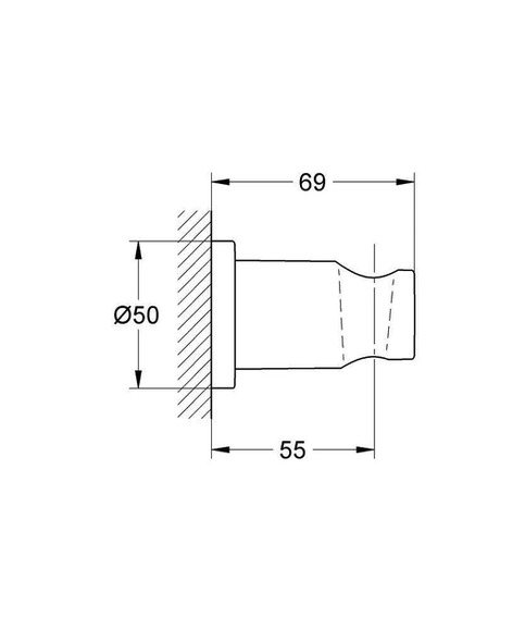 Душовий настінний кронштейн Grohe Rainshower (41246) (27488000) фото 2