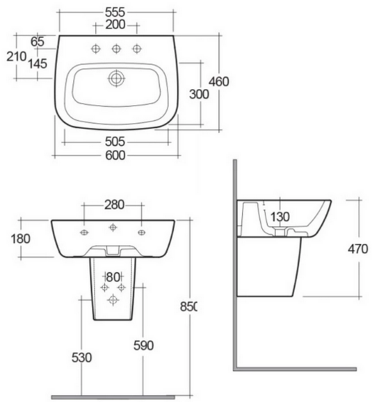 Раковина RAK Ceramics One (EL0101AWHA) изображение 2