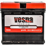Автомобильный аккумулятор Vesna Premium Euro 12В, 55 Ач (415 455)