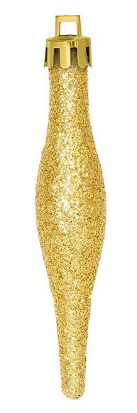 Набор елочных игрушек Jumi Сосулька, 9.5 см, 18 шт. (золотой) (5900410690684) изображение 3