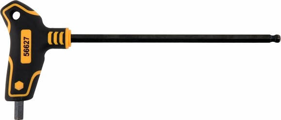 Ключ шестигранный с шаровым наконечником VOREL HEX 8x200x113 мм, Cr-V 6150 (56627)