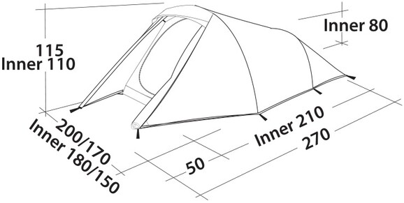 Палатка Easy Camp Energy 300 Rustic Green (120389) (928900) изображение 6