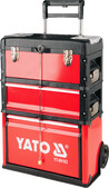 Инструментальная тележка Yato 3-секции на 2-х колесах с выдвижной ручкой (YT-09102)