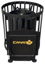 Печь для бани CANADA Бочка 15 м.куб. без выноса со стеклом (PBS-CB15-00)
