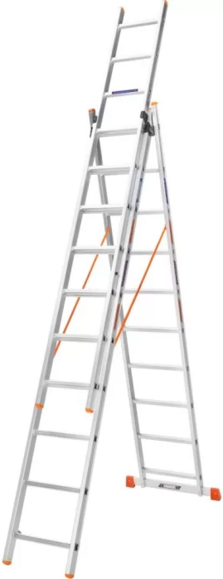 Лестница алюминиевая трехсекционная BLUETOOLS 3x10 (160-9310) изображение 6