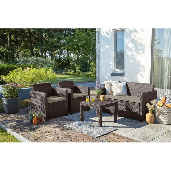 Комплект садовой мебели Keter Alabama Set, коричневый (213967) изображение 2