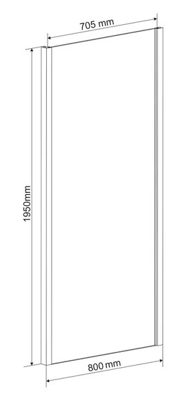 Боковая стенка EGER 80x195 см (599-163-80W(h)) изображение 3