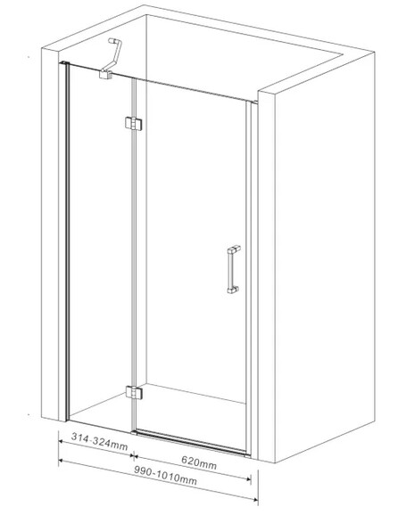 Душевые двери EGER 100х195 см (599-701(h)) изображение 11