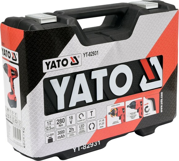 Гайковерт ударный аккумуляторный Yato YT-82931 изображение 4