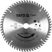Диск пильный Yato 185х2.5x20 мм, 60 зубьев (YT-60627)