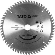Диск пильный Yato 185х2.5x20 мм, 60 зубьев (YT-60627)