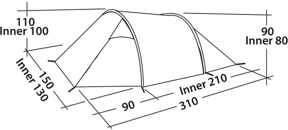 Палатка Easy Camp Spirit 200 Teal Green (928306) изображение 5