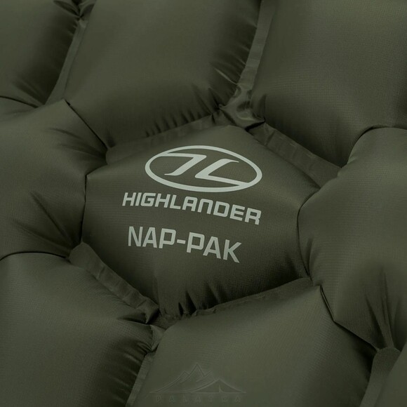 Коврик надувной Highlander Nap-Pak Inflatable Sleeping Mat Olive (AIR071) изображение 5