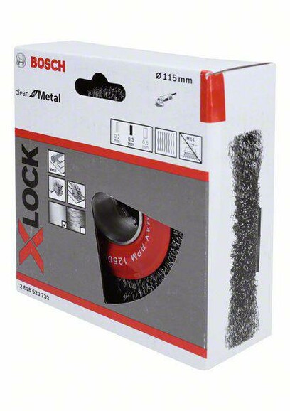 Кольцевая щетка Bosch X-LOCK 115 мм, 0.3 мм (2608620732) изображение 5