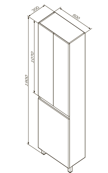 Шкаф-пенал напольный с корзиной AM.PM X-Joy, 60 см, M85CRX0601WG38 изображение 5