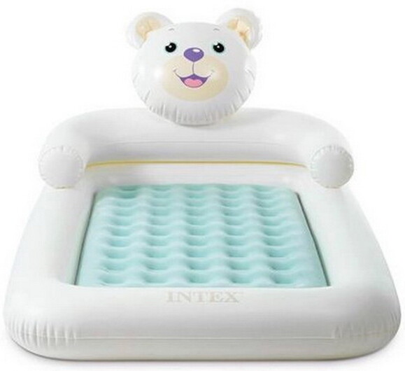 Детская надувная кровать Intex Bear Kidz Travel с ручным насосом, 71х132х10 см (66814) изображение 2