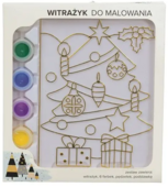 Новорічна наклейка для вікон Jumi Ялинка, з фарбами, 16х12 см (5900410886803)