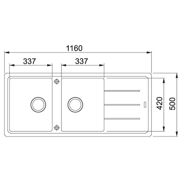 Мийка кухонна Franke Basis BFG 621 (онікс) (114.0676.263) фото 2