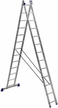 Алюминиевая двухсекционная лестница Техпром 5213 2х13