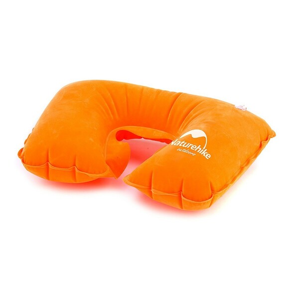 Надувна подушка Naturehike Inflatable Travel Neck Pillow NH15A003-L orange (6927595718407)