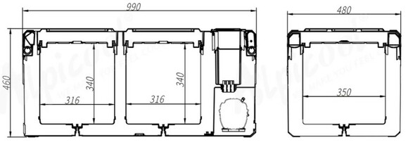 Компрессорный автохолодильник двухкамерный Alpicool E75 изображение 8