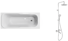 Ванна прямоугольная KOLO SENSA 150х70 см, с душевой системой SISTEMA E, без ножек (XWP355000N+1580.090201)