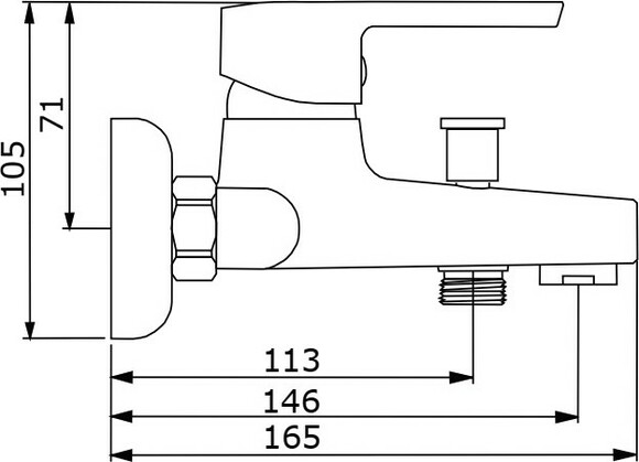 Змішувач для ванни Primera Smart 2601111, хром фото 2