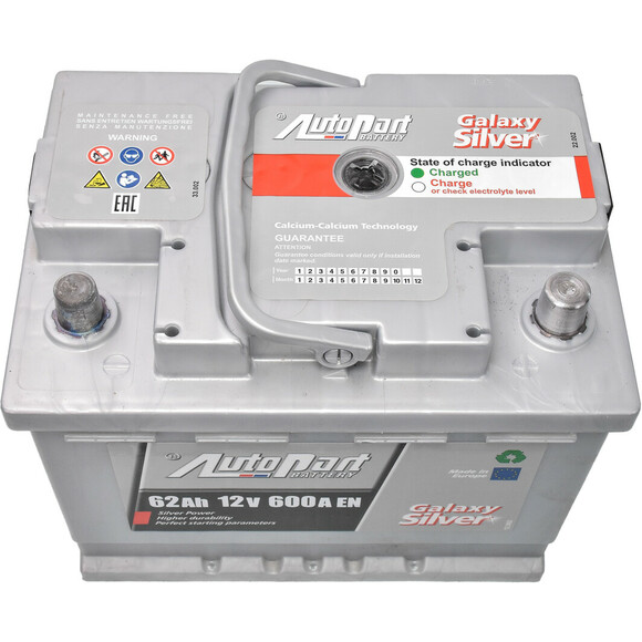 Автомобільний акумулятор AutoPart Galaxy Silver 12В, 62 Аг (ARL062-GAS0) фото 2