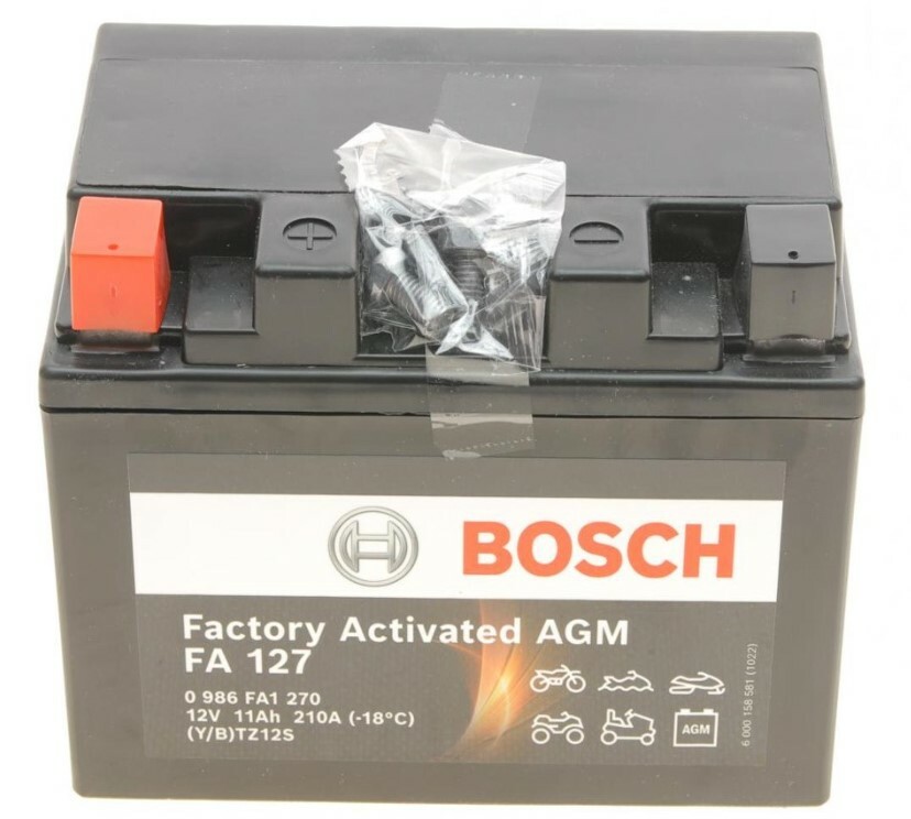 

Мото аккумулятор Bosch 6СТ-11 Аз (0 986 FA1 270)